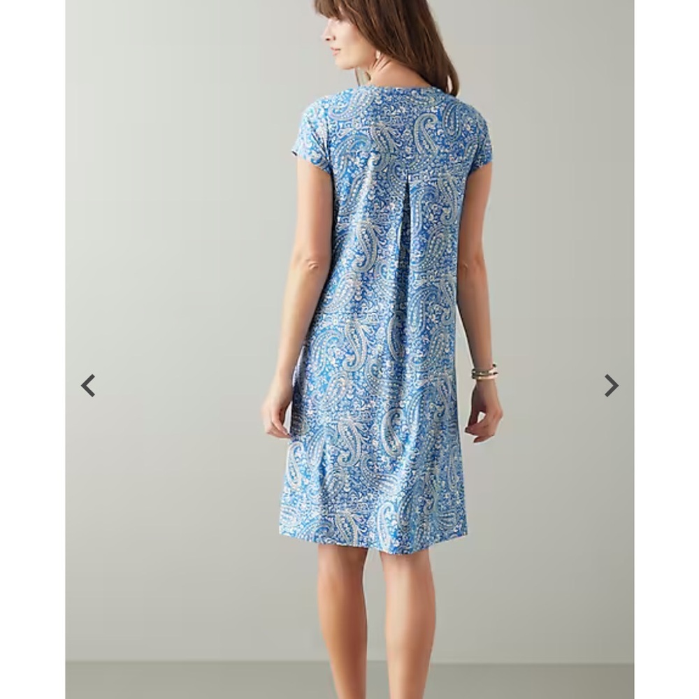 J.Jill Blue Paisley Women's A-Line Dress, NWT, M - Picture 3 of 7